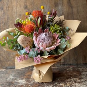 Native Flowers Wrapped In Kraft Paper — Experienced Florists in Toronto, NSW
